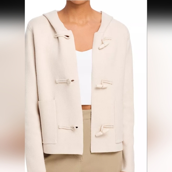 Sioni XL Cream Hooded Toggle Sweater Jacket - Picture 8 of 14